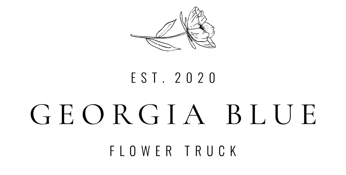 Georgia Blue Flower Truck Logo